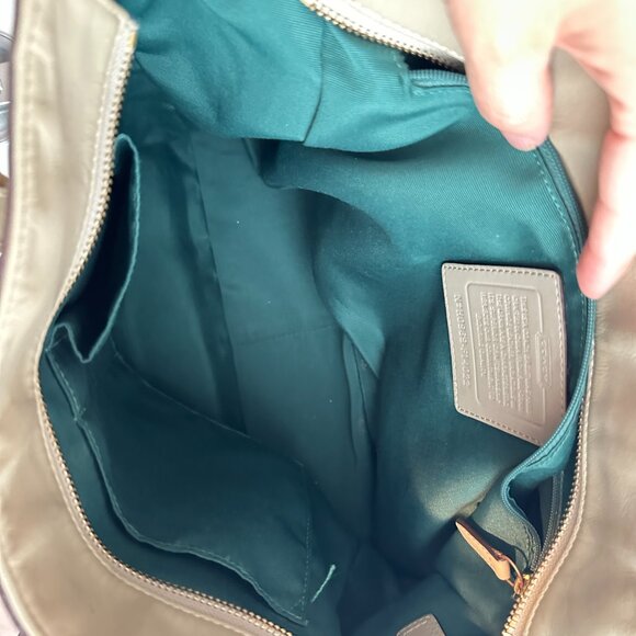 COACH | Chelsea Taupe Patent Leather Tote Satchel Bag F14022 | Cream - Picture 6 of 16